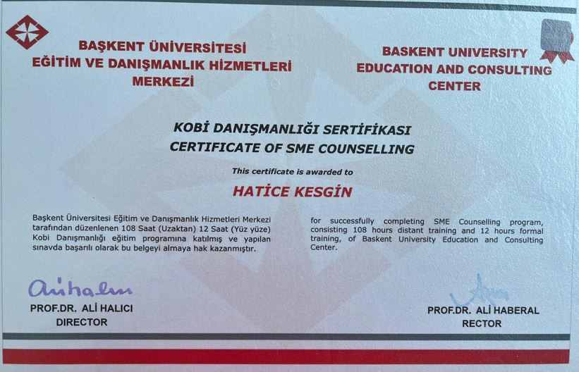KOBİ Danışmanlığı Sertifikası