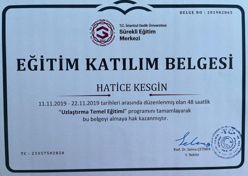 Uzlaştırma Sertifikası