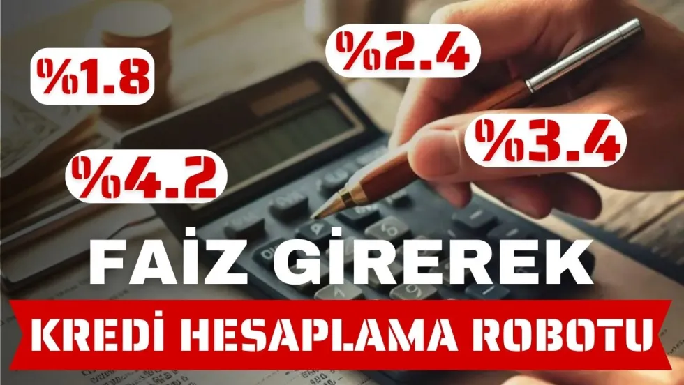 Faiz Oranı Girerek Konut Kredisi Hesaplama Makinesi
